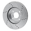 E-Line Drilled & Slotted Silver Brake Rotor, 2009-2019 Mopar, Position: Front Left - image 2