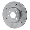 E-Line Drilled & Slotted Silver Brake Rotor, 2009-2019 Mopar, Position: Front Left - image 4