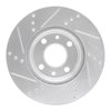E-Line Drilled & Slotted Silver Brake Rotor, 2009-2019 Mopar, Position: Front Right - image 2