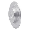 E-Line Drilled & Slotted Silver Brake Rotor, 2014-2019 Mopar, Position: Rear Right - image 1