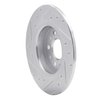 E-Line Drilled & Slotted Silver Brake Rotor, 2014-2019 Mopar, Position: Rear Right - image 3