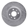 E-Line Drilled & Slotted Silver Brake Rotor, 2012-2019 Mopar, Position: Front Left - image 2
