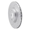 E-Line Drilled & Slotted Silver Brake Rotor, 2012-2019 Mopar, Position: Front Left - image 3