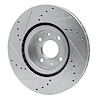 E-Line Drilled & Slotted Silver Brake Rotor, 2012-2019 Mopar, Position: Front Right - image 1