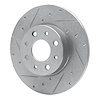 E-Line Drilled & Slotted Silver Brake Rotor, 2013-2019 Mopar, Position: Rear Left - image 1