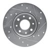 E-Line Drilled & Slotted Silver Brake Rotor, 2013-2019 Mopar, Position: Rear Left - image 2