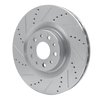 E-Line Drilled & Slotted Silver Brake Rotor, 2014-2019 Mopar, Position: Front Left - image 3