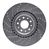 E-Line Drilled & Slotted Silver Brake Rotor, 2014-2019 Mopar, Position: Front Right - image 1