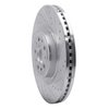 E-Line Drilled & Slotted Silver Brake Rotor, Fits Select Kia/Hyundai/Genesis, Position: Front Right - image 4