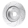 E-Line Drilled & Slotted Silver Brake Rotor, Fits Select Kia/Hyundai/Genesis, Position: Front Right - image 4