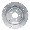 E-Line Drilled & Slotted Silver Brake Rotor, Fits Select Kia/Hyundai/Genesis, Position: Rear Right