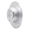 E-Line Drilled & Slotted Silver Brake Rotor, 1974-1999 Land Rover, Position: Front Right - image 1