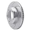 E-Line Drilled & Slotted Silver Brake Rotor, 1990-2016 Land Rover, Position: Front Left - image 4