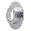 E-Line Drilled & Slotted Silver Brake Rotor, 1974-2016 Land Rover, Position: Rear Right - image 3