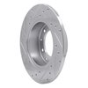 E-Line Drilled & Slotted Silver Brake Rotor, 1974-2016 Land Rover, Position: Rear Right - image 4