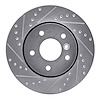 E-Line Drilled & Slotted Silver Brake Rotor, 1994-2002 Land Rover, Position: Front Left - image 1