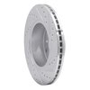 E-Line Drilled & Slotted Silver Brake Rotor, 1994-2002 Land Rover, Position: Front Left - image 3