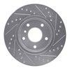 E-Line Drilled & Slotted Silver Brake Rotor, 1994-2002 Land Rover, Position: Front Left - image 4