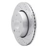 E-Line Drilled & Slotted Silver Brake Rotor, 1994-2002 Land Rover, Position: Front Right - image 4