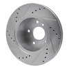 E-Line Drilled & Slotted Silver Brake Rotor, 1999-2004 Land Rover, Position: Front Right - image 4