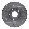 E-Line Drilled & Slotted Silver Brake Rotor, 2002-2005 Land Rover, Position: Front Right - image 1