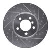 E-Line Drilled & Slotted Silver Brake Rotor, 2003-2005 Land Rover, Position: Front Right - image 2