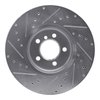 E-Line Drilled & Slotted Silver Brake Rotor, 2003-2005 Land Rover, Position: Front Right - image 4