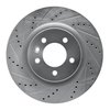 E-Line Drilled & Slotted Silver Brake Rotor, 2005-2009 Land Rover, Position: Front Left - image 2