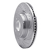 E-Line Drilled & Slotted Silver Brake Rotor, 2005-2009 Land Rover, Position: Front Right - image 1