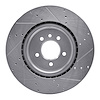 E-Line Drilled & Slotted Silver Brake Rotor, 2006-2017 Land Rover, Position: Front Left - image 1