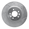 E-Line Drilled & Slotted Silver Brake Rotor, 2006-2017 Land Rover, Position: Front Right - image 1