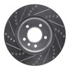 E-Line Drilled & Slotted Silver Brake Rotor, 2005-2007 Land Rover, Position: Front Right - image 4