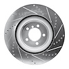 E-Line Drilled & Slotted Silver Brake Rotor, 2006-2012 Land Rover, Position: Front Left - image 1