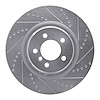 E-Line Drilled & Slotted Silver Brake Rotor, 2006-2012 Land Rover, Position: Front Right - image 1