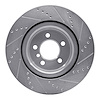 E-Line Drilled & Slotted Silver Brake Rotor, 2006-2009 Land Rover, Position: Front Left - image 1