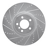 E-Line Drilled & Slotted Silver Brake Rotor, 2010-2012 Land Rover, Position: Front Left - image 1