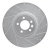 E-Line Drilled & Slotted Silver Brake Rotor, 2010-2017 Land Rover, Position: Front Right - image 3