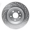 E-Line Drilled & Slotted Silver Brake Rotor, 2009-2015 Fits Multiple Makes/Models, Position: Rear Left - image 3
