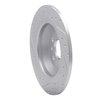 E-Line Drilled & Slotted Silver Brake Rotor, 2009-2015 Fits Multiple Makes/Models, Position: Rear Right - image 2