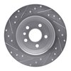 E-Line Drilled & Slotted Silver Brake Rotor, 2009-2015 Fits Multiple Makes/Models, Position: Rear Right - image 4