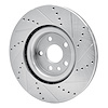 E-Line Drilled & Slotted Silver Brake Rotor, 2015-2019 Fits Multiple Makes/Models, Position: Front Left - image 1