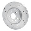E-Line Drilled & Slotted Silver Brake Rotor, 2015-2019 Fits Multiple Makes/Models, Position: Front Left - image 3