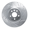 E-Line Drilled & Slotted Silver Brake Rotor, 2015-2019 Fits Multiple Makes/Models, Position: Front Right - image 1