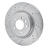 E-Line Drilled & Slotted Silver Brake Rotor, Fits Select Land Rover, Position: Rear Left