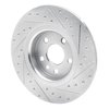 E-Line Drilled & Slotted Silver Brake Rotor, 2015-2020 Fits Multiple Makes/Models, Position: Rear Left - image 2