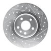E-Line Drilled & Slotted Silver Brake Rotor, 2015-2020 Fits Multiple Makes/Models, Position: Rear Left - image 3