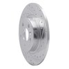 E-Line Drilled & Slotted Silver Brake Rotor, 2015-2020 Fits Multiple Makes/Models, Position: Rear Right - image 2