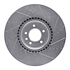 E-Line Drilled & Slotted Silver Brake Rotor, Fits Select Land Rover, Position: Front Right - image 1