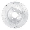 E-Line Drilled & Slotted Silver Brake Rotor, 2018-2021 Land Rover, Position: Front Left - image 1
