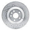E-Line Drilled & Slotted Silver Brake Rotor, Fits Select Fits Multiple Makes/Models, Position: Rear Right - image 1